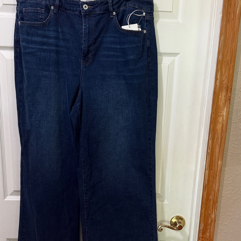 CeCe Dark Blue Flare Jeans